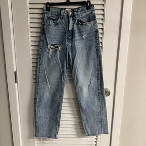Zara Blue High Rise Jeans Classic Style